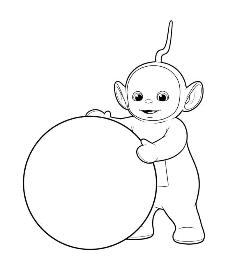 Laa-Laa gioca a palla da colorare