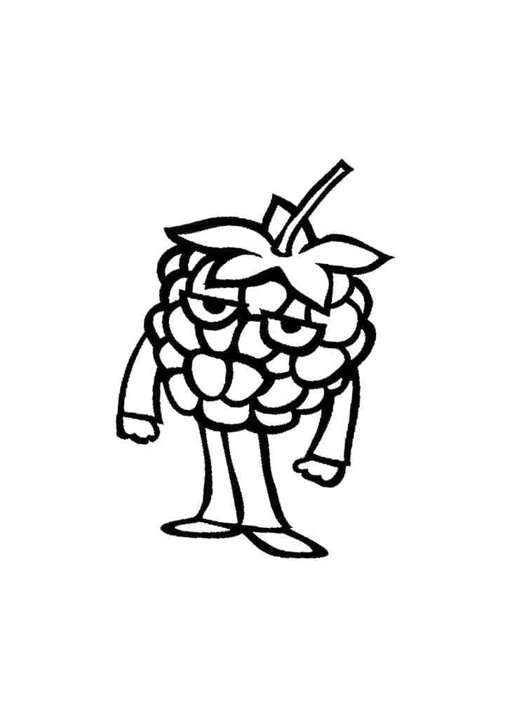 Lampone dei cartoni animati da colorare