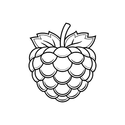 Lampone per bambini da colorare