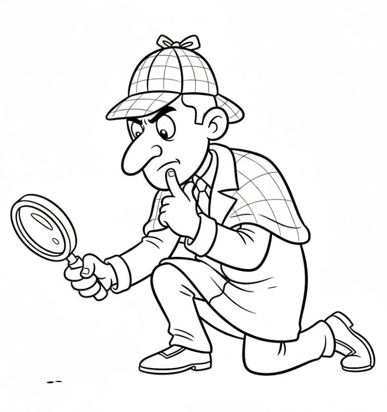 L'analisi di Sherlock Holmes da colorare