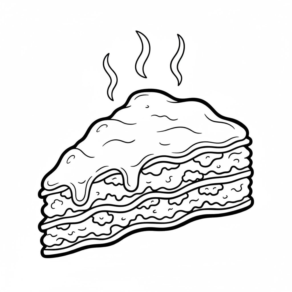 Lasagna Calda da colorare