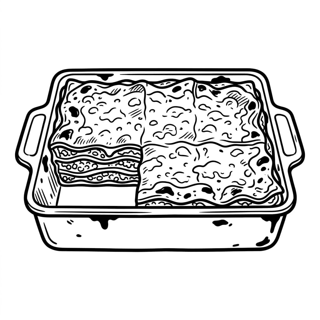 Lasagna Familiare da colorare