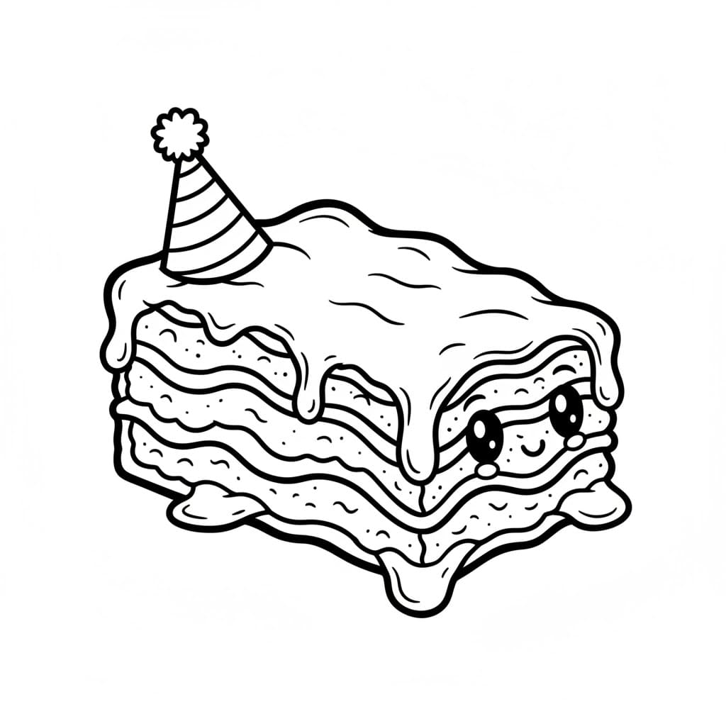 Lasagna Festa da colorare