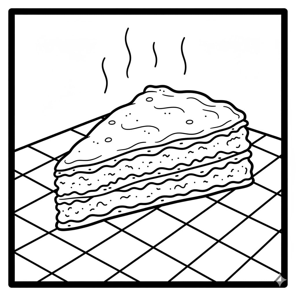 Lasagna Picnic da colorare