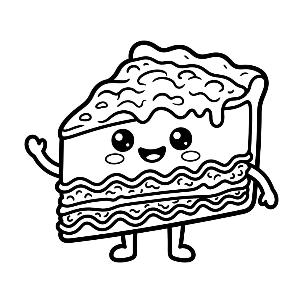 Lasagna Sorridente da colorare