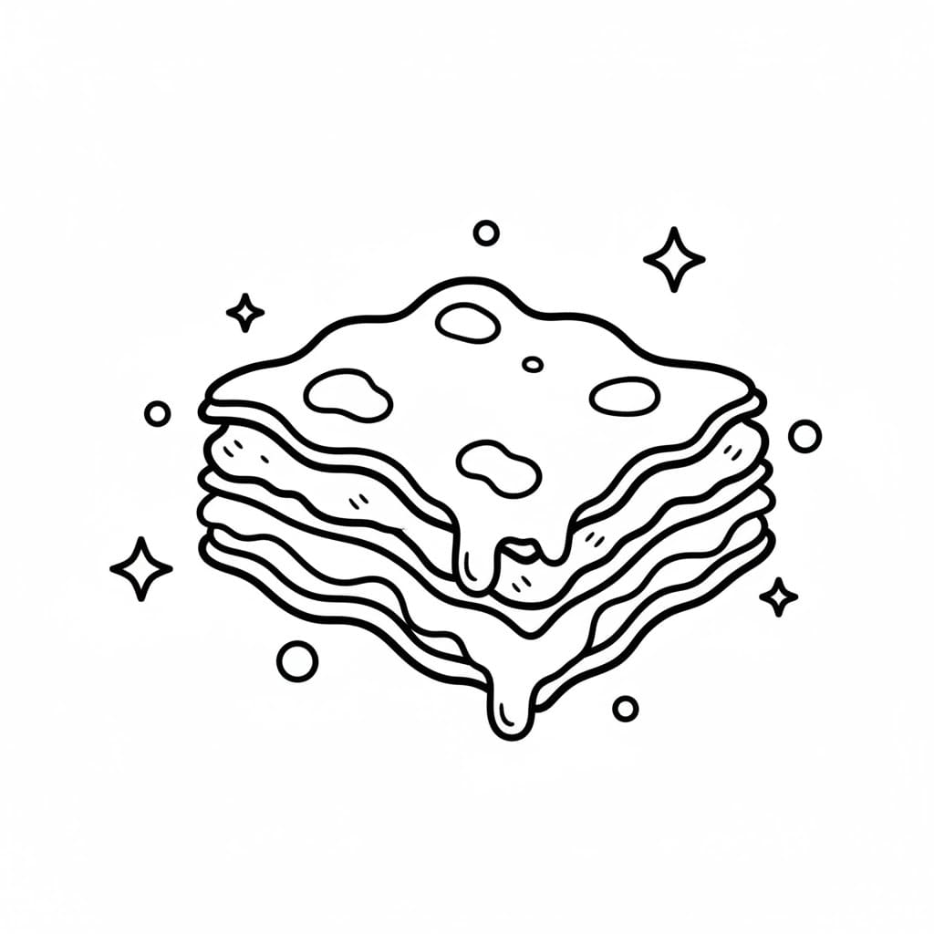 Lasagna Volante da colorare