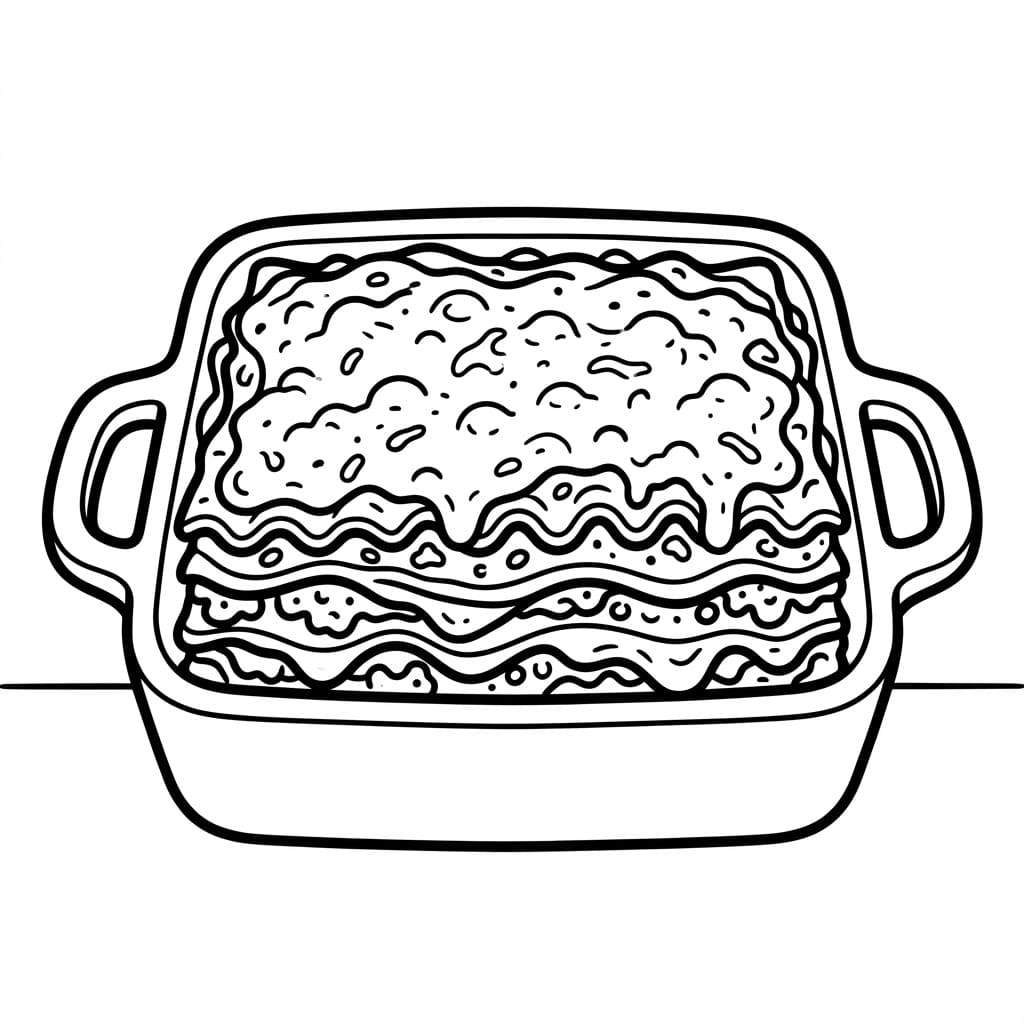 Lasagna al Forno da colorare