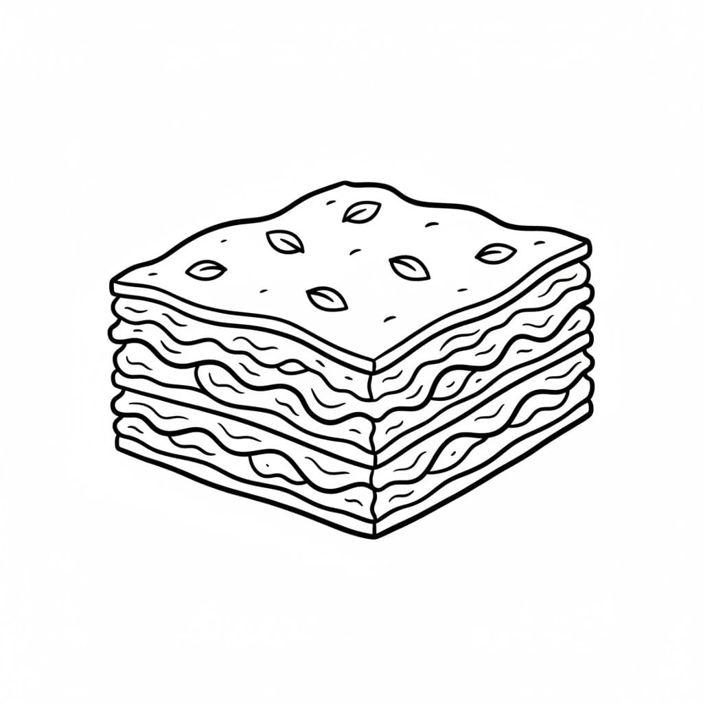 Lasagna alle Erbe da colorare