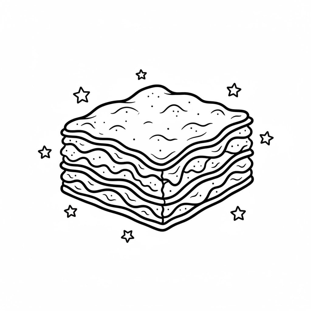 Lasagna con Stelle da colorare