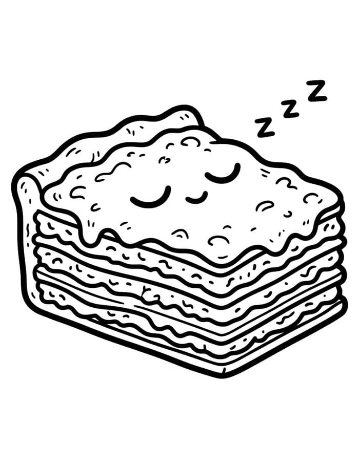 Lasagne Dormiente da colorare