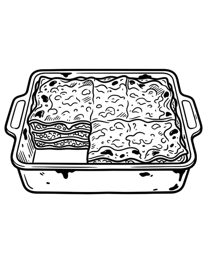 Lasagne Familiare da colorare