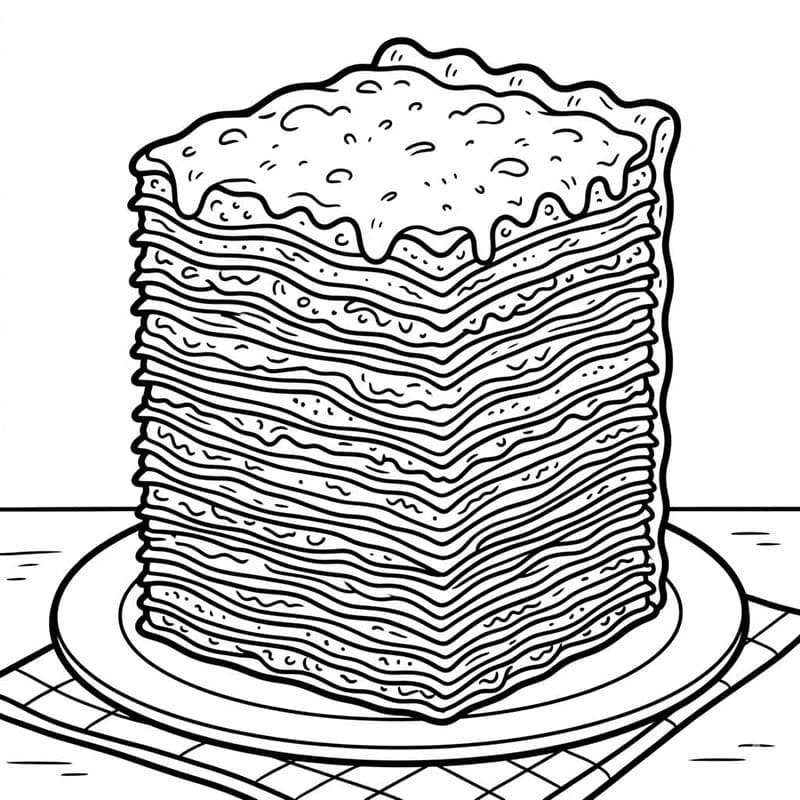 Lasagne Gigante da colorare