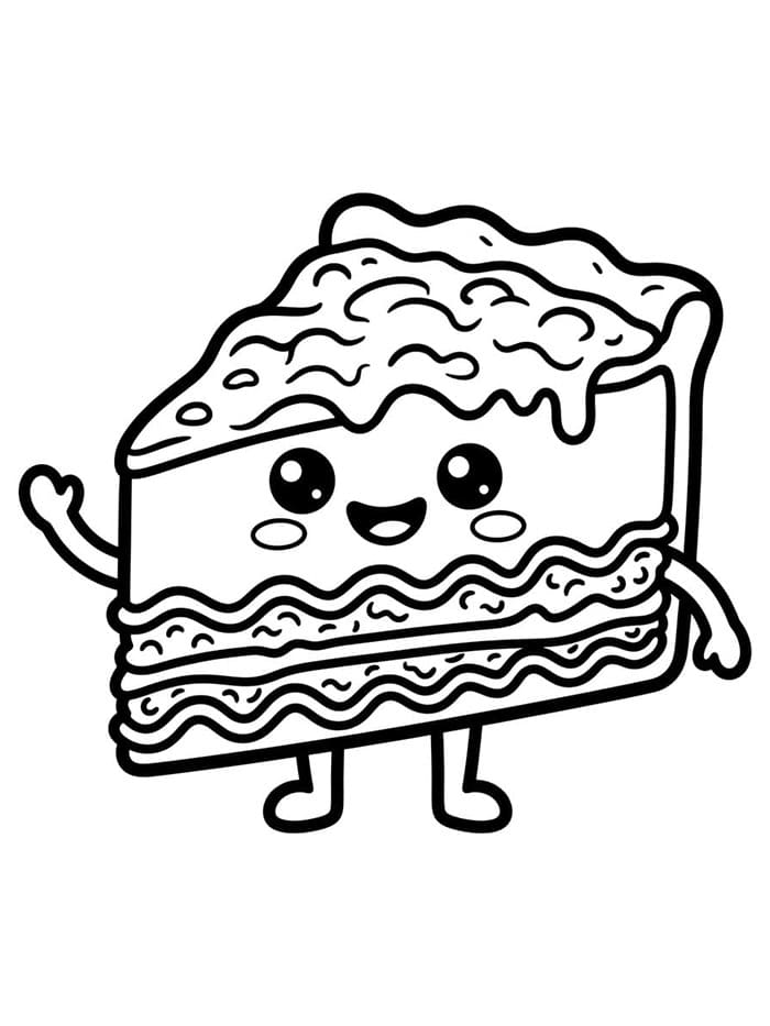 Lasagne Sorridente da colorare
