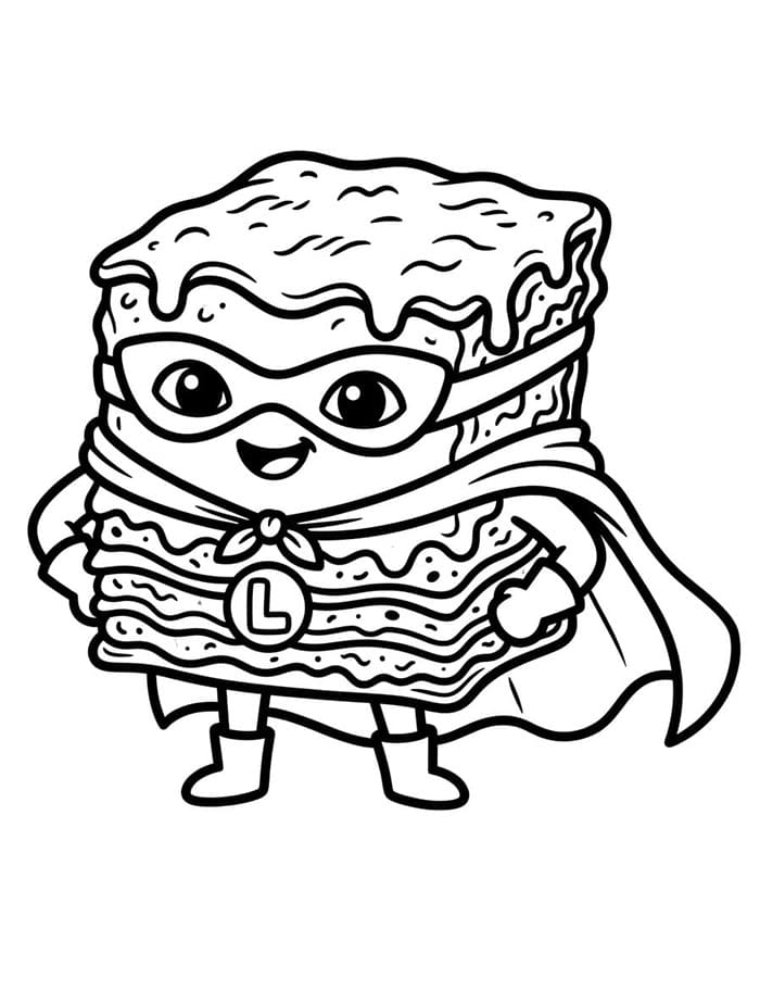 Lasagne Supereroe da colorare