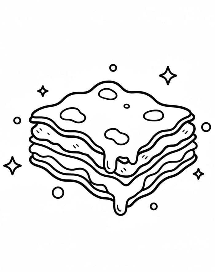 Lasagne Volante da colorare