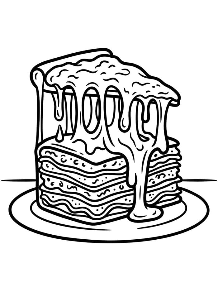 Lasagne al Formaggio da colorare