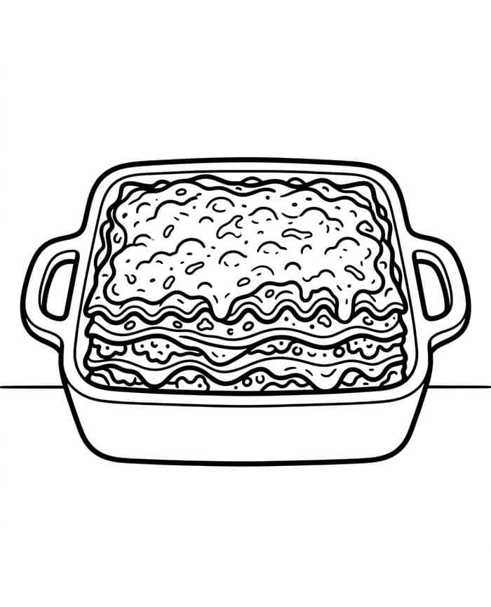 Lasagne al Forno da colorare
