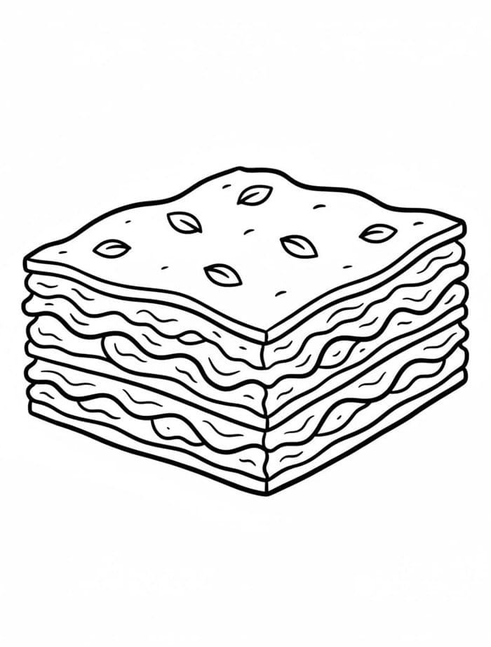 Lasagne alle Erbe da colorare