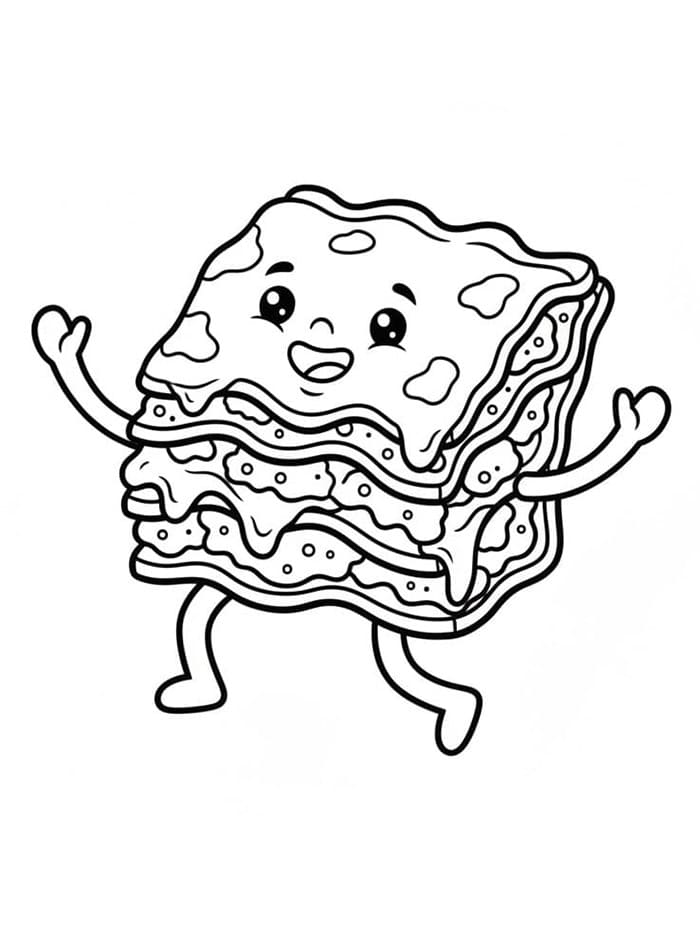Lasagne che Balla da colorare