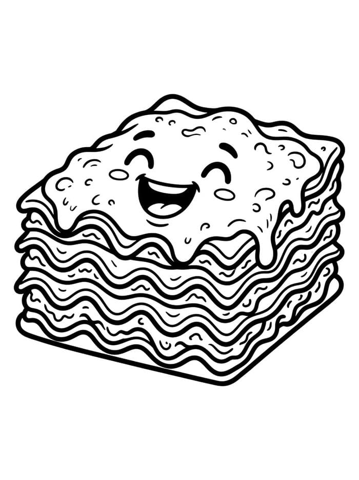 Lasagne che Ride da colorare