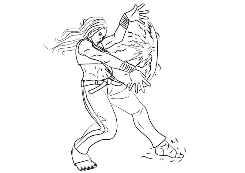 Laura from Street Fighter da colorare