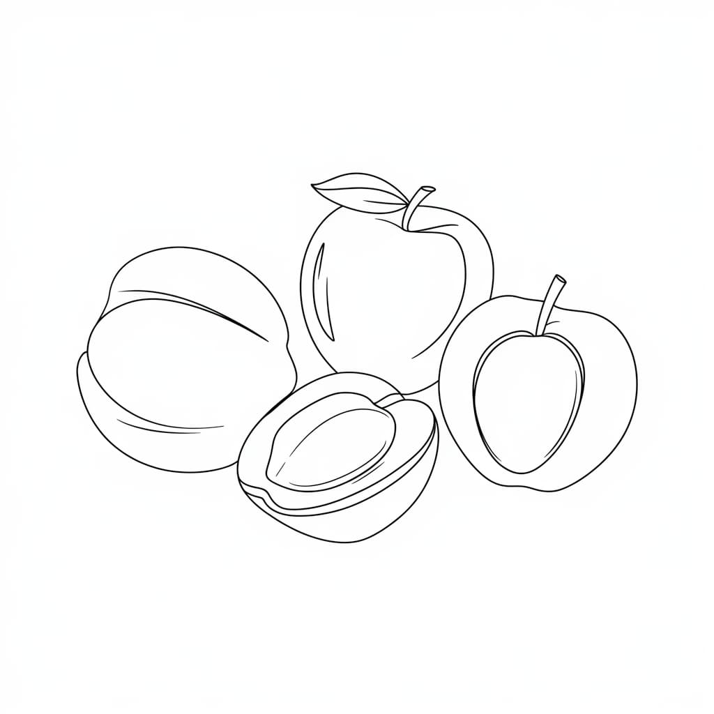 Le albicocche sono semplici da colorare