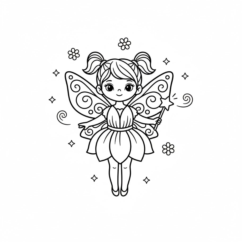 Le bambine sono fate da colorare