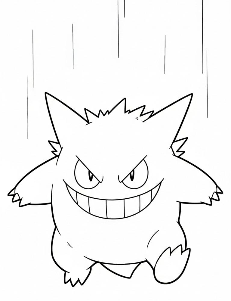 Le cascate Gengar da colorare