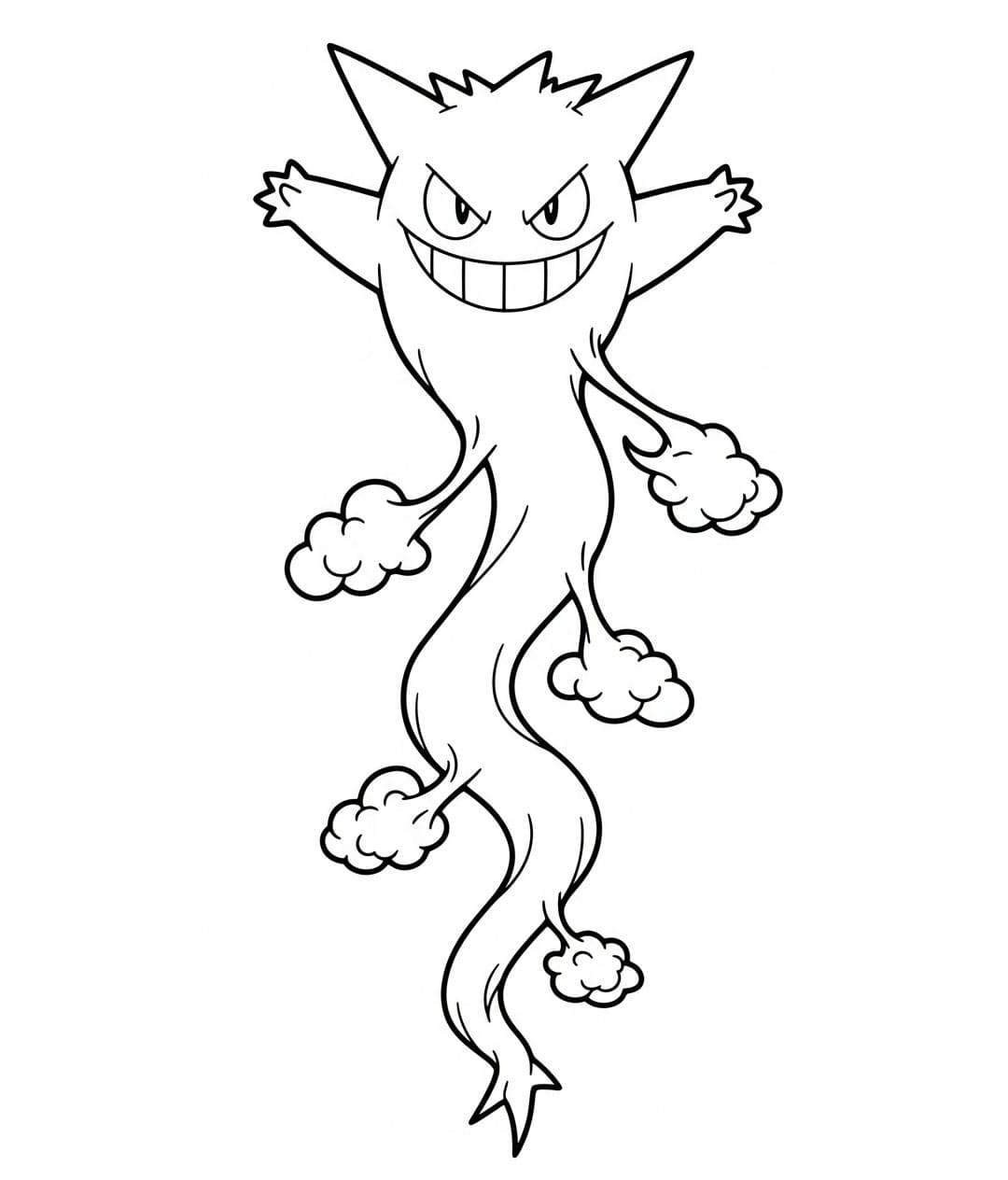 Le mosche Gengar da colorare