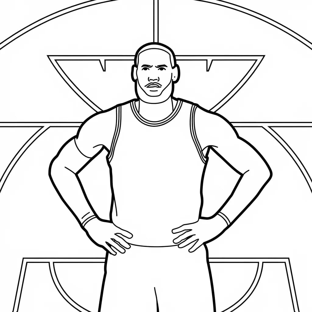 LeBron James campione da colorare