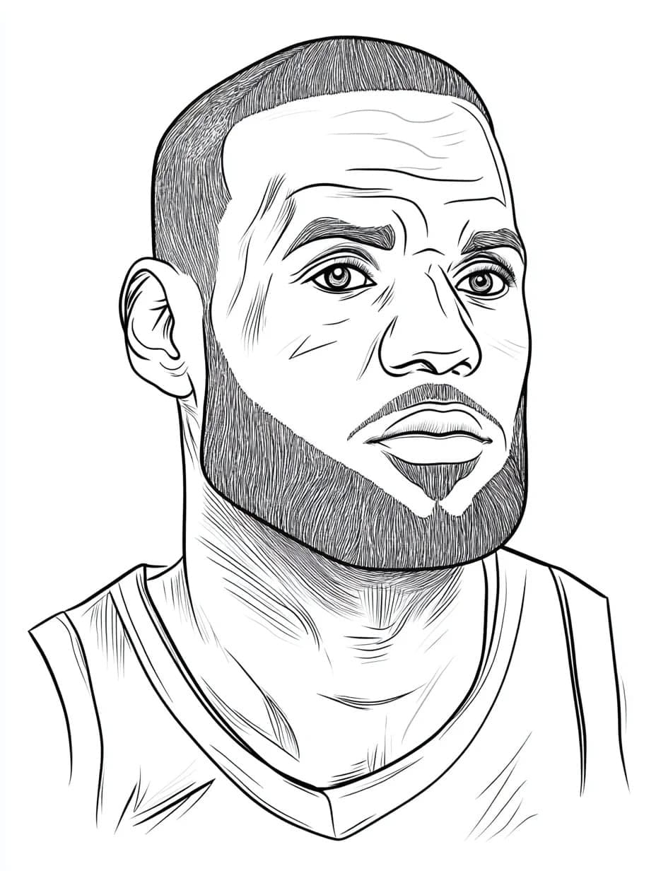 LeBron James divertente da colorare