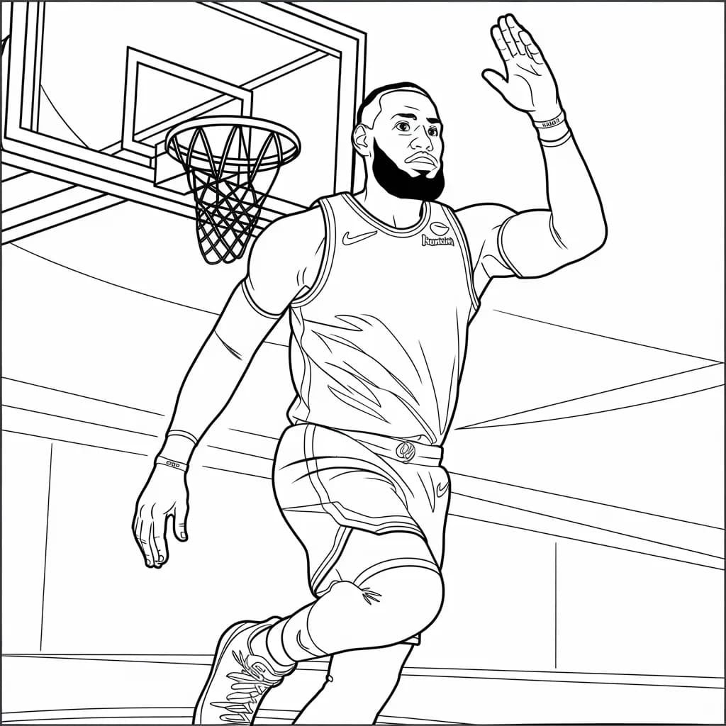LeBron James festeggia la vittoria da colorare