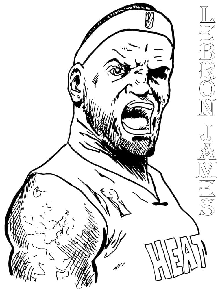 LeBron James gratis per bambini da colorare
