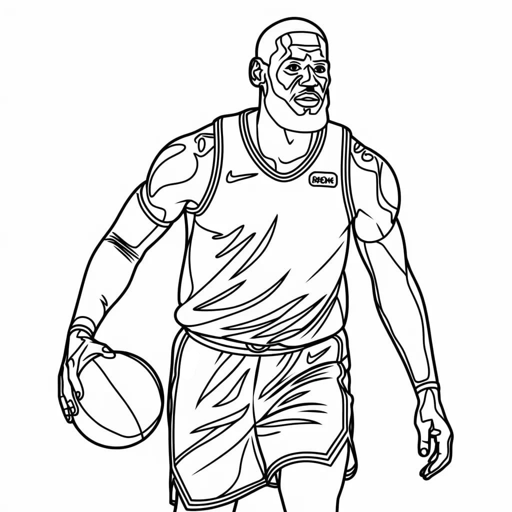 LeBron James in partita da colorare