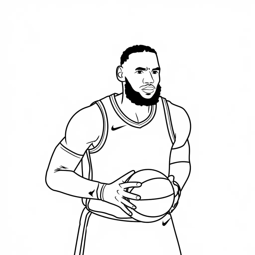 LeBron James passa la palla da colorare