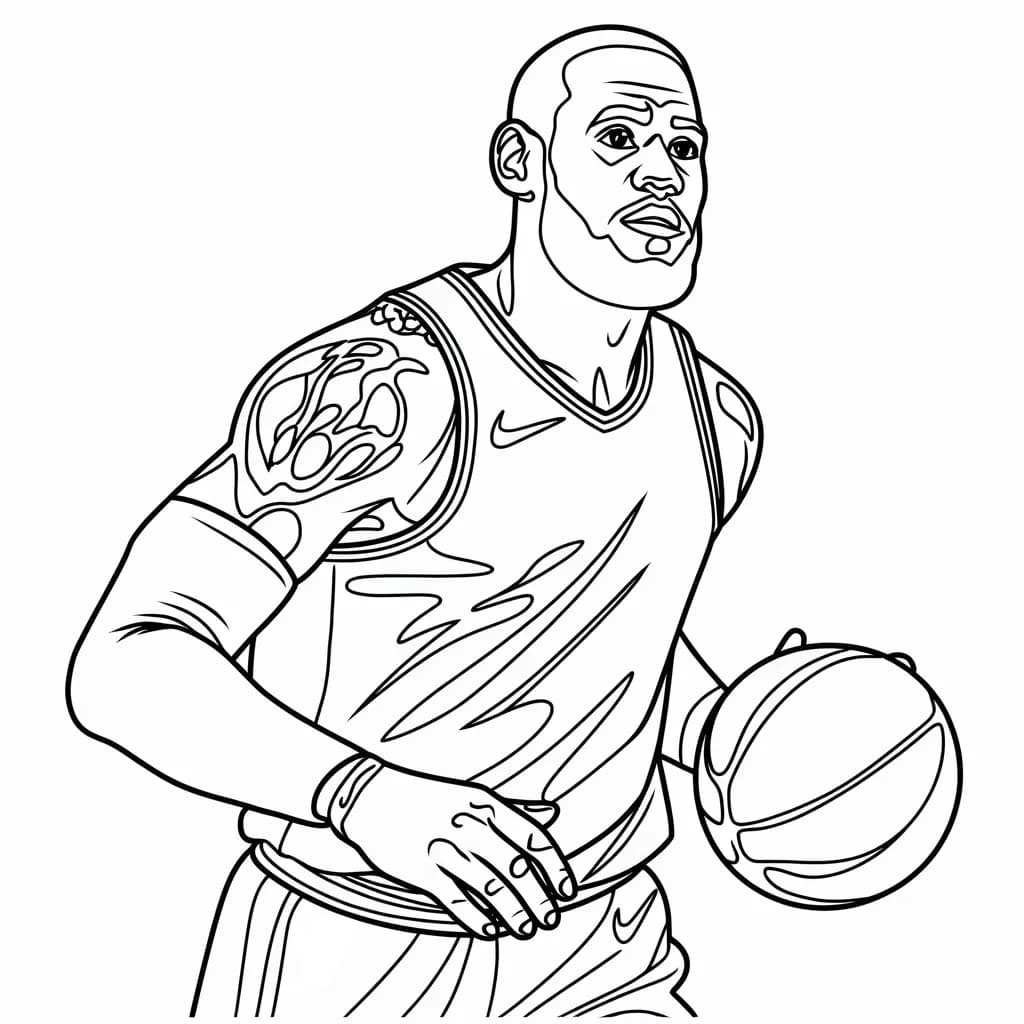 LeBron James si allena da colorare