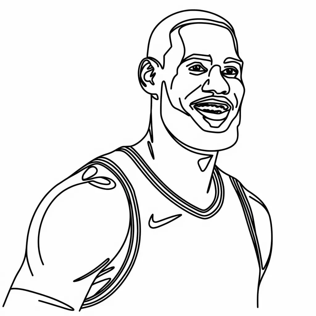 LeBron James stile bambino da colorare