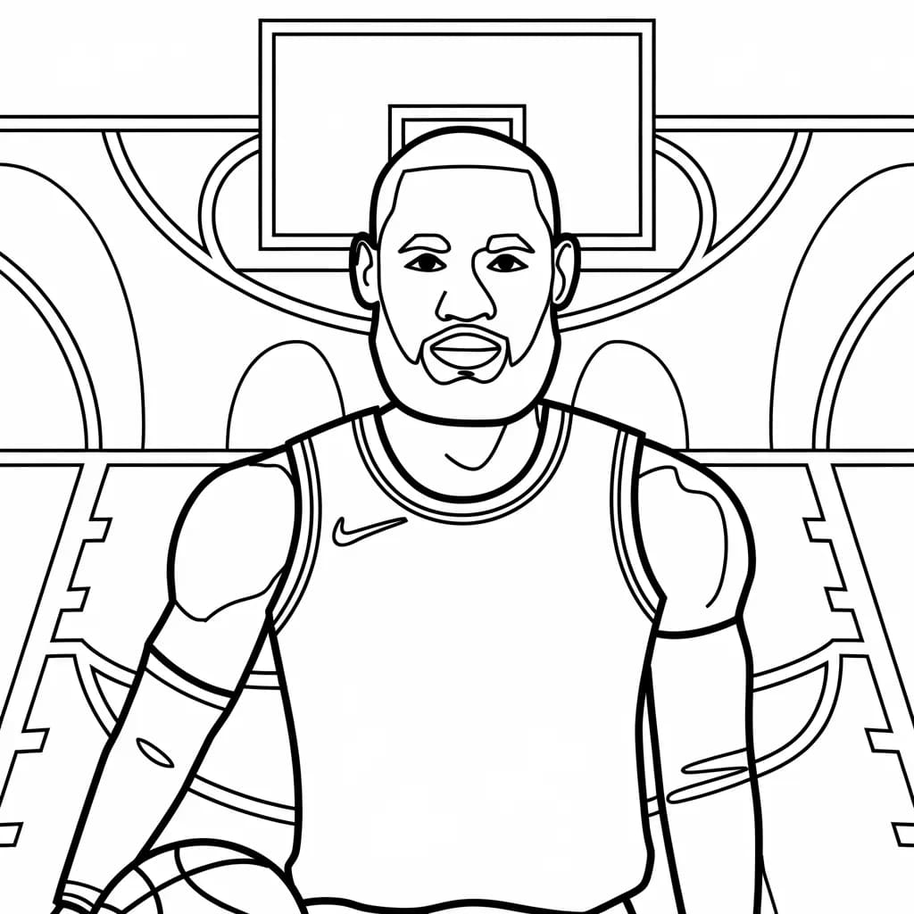 LeBron James sul campo da colorare