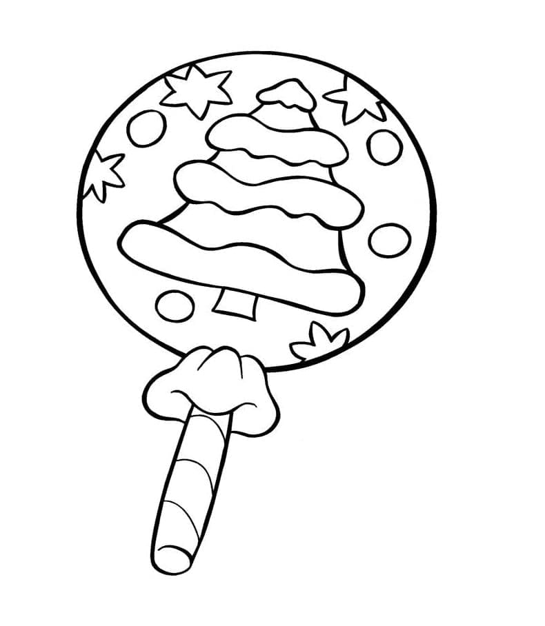 Lecca-lecca Natalizio da colorare