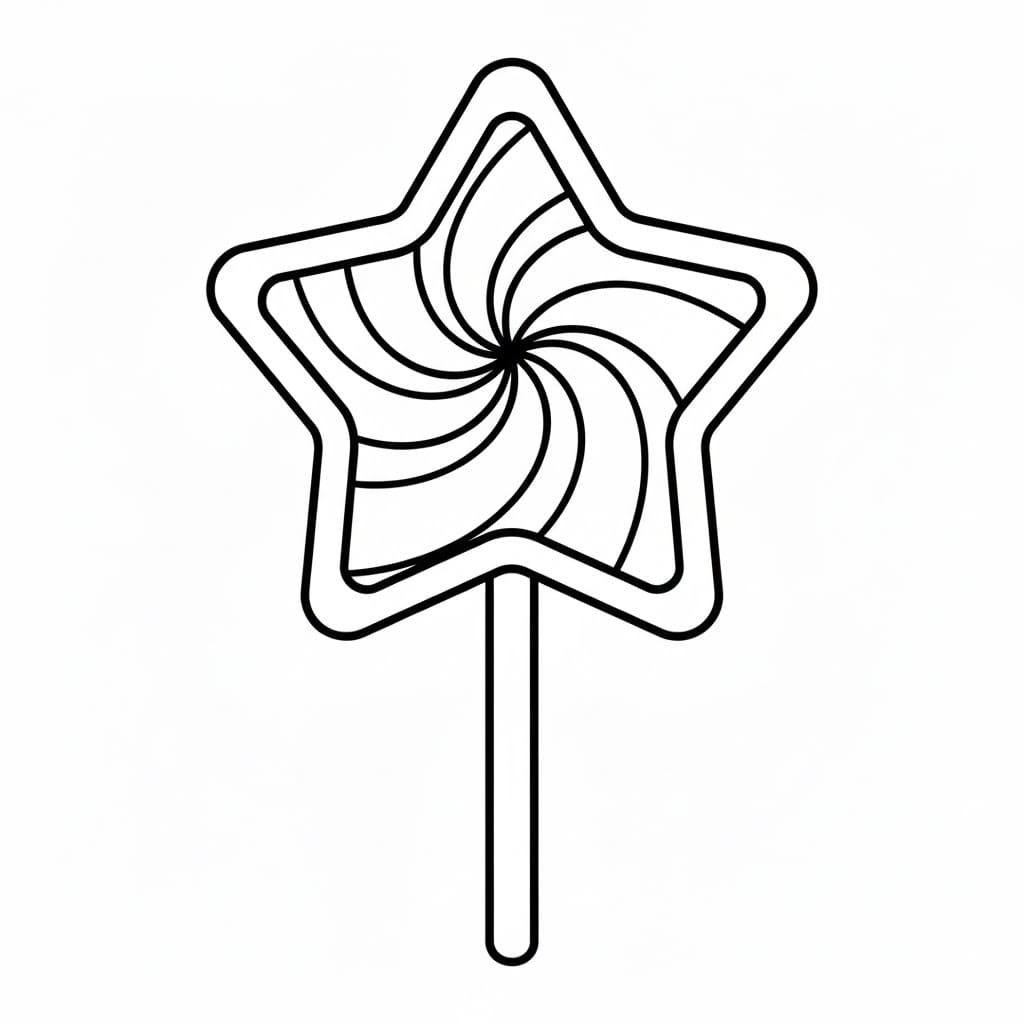 Lecca-lecca a Forma di Stella da colorare