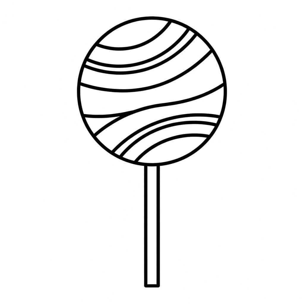 Lecca-lecca a Strati a Strisce da colorare