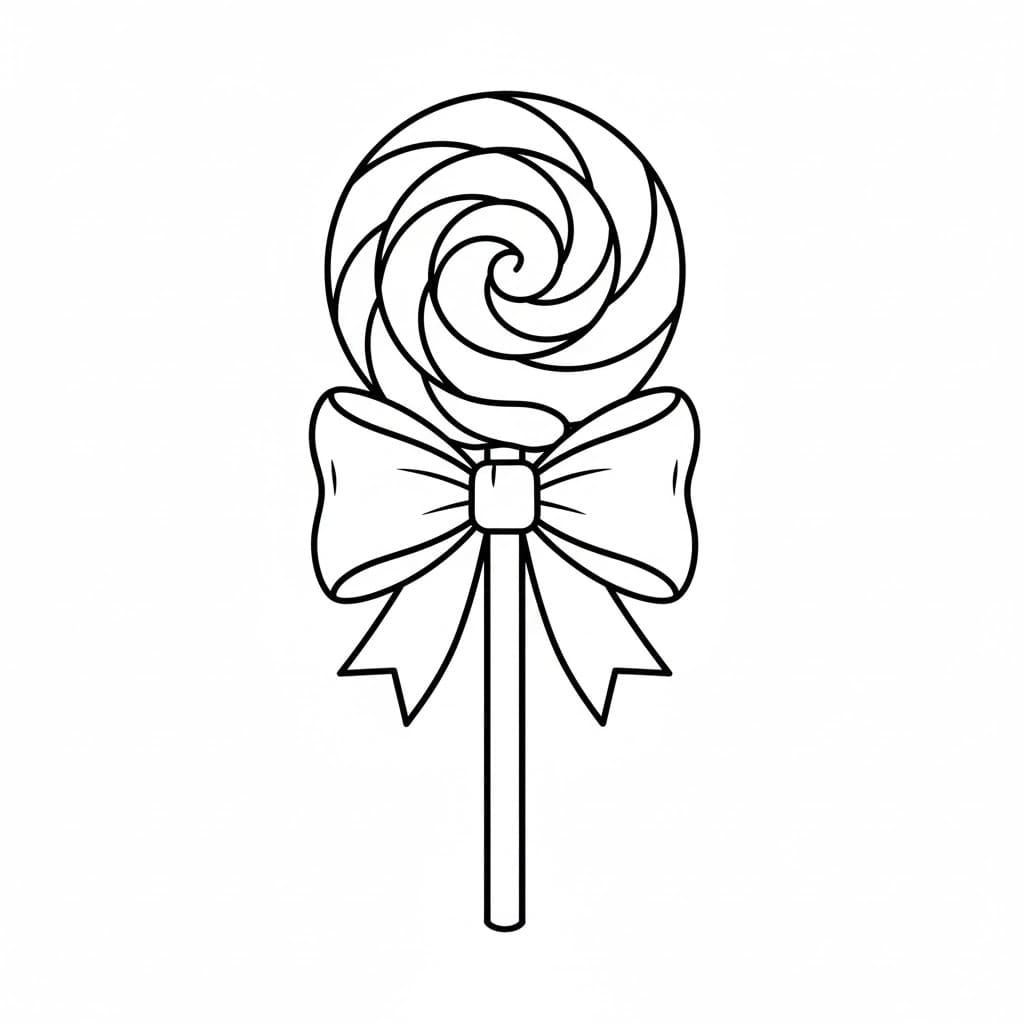 Lecca-lecca con Fiocco da colorare