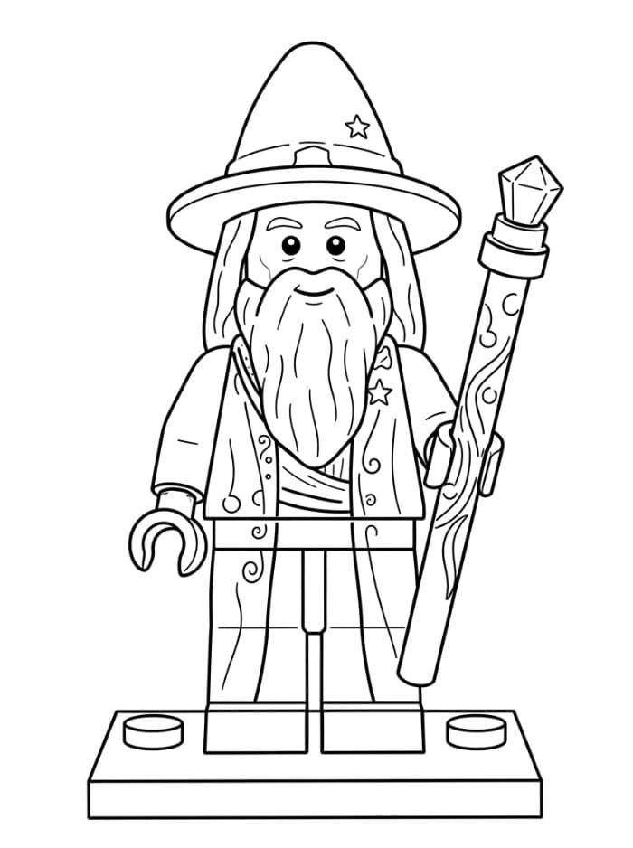 Lego Albus Silente da colorare