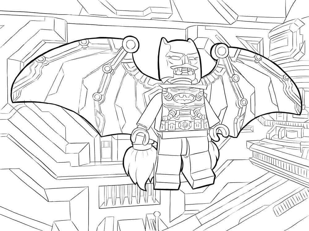 Lego Batman Volante da colorare