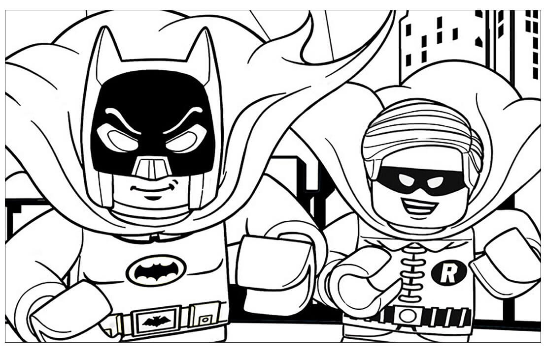 Lego Batman and Robin da colorare