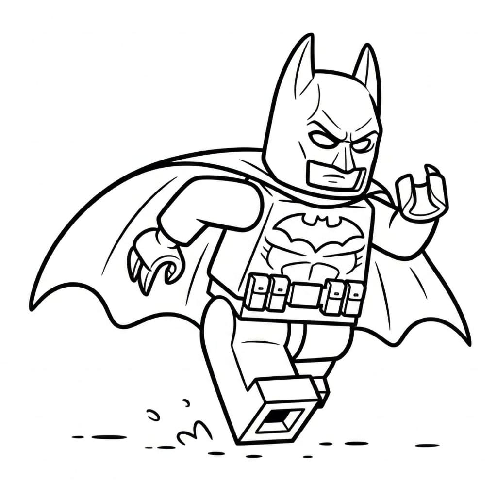 Lego Batman che corre da colorare