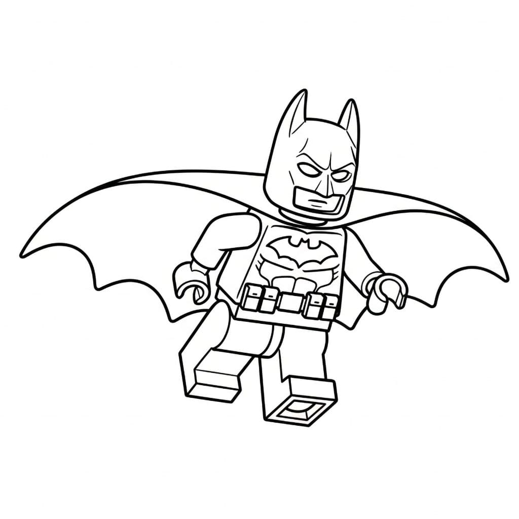 Lego Batman che salta da colorare