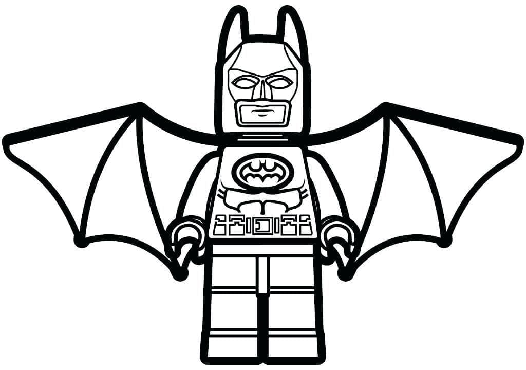 Lego Batman con Ali da colorare