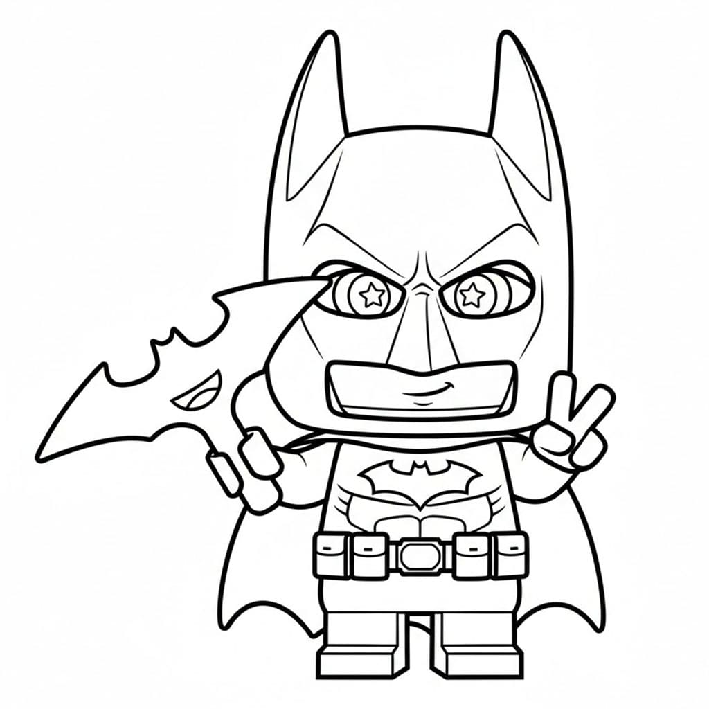 Lego Batman stile chibi da colorare
