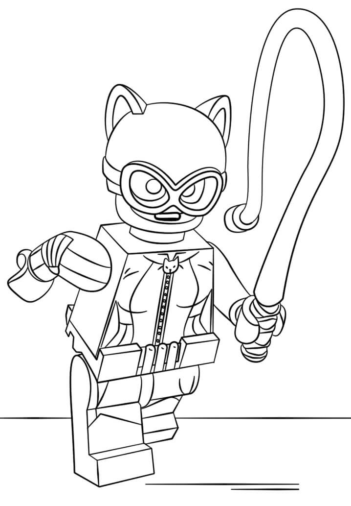 Lego Catwoman da colorare